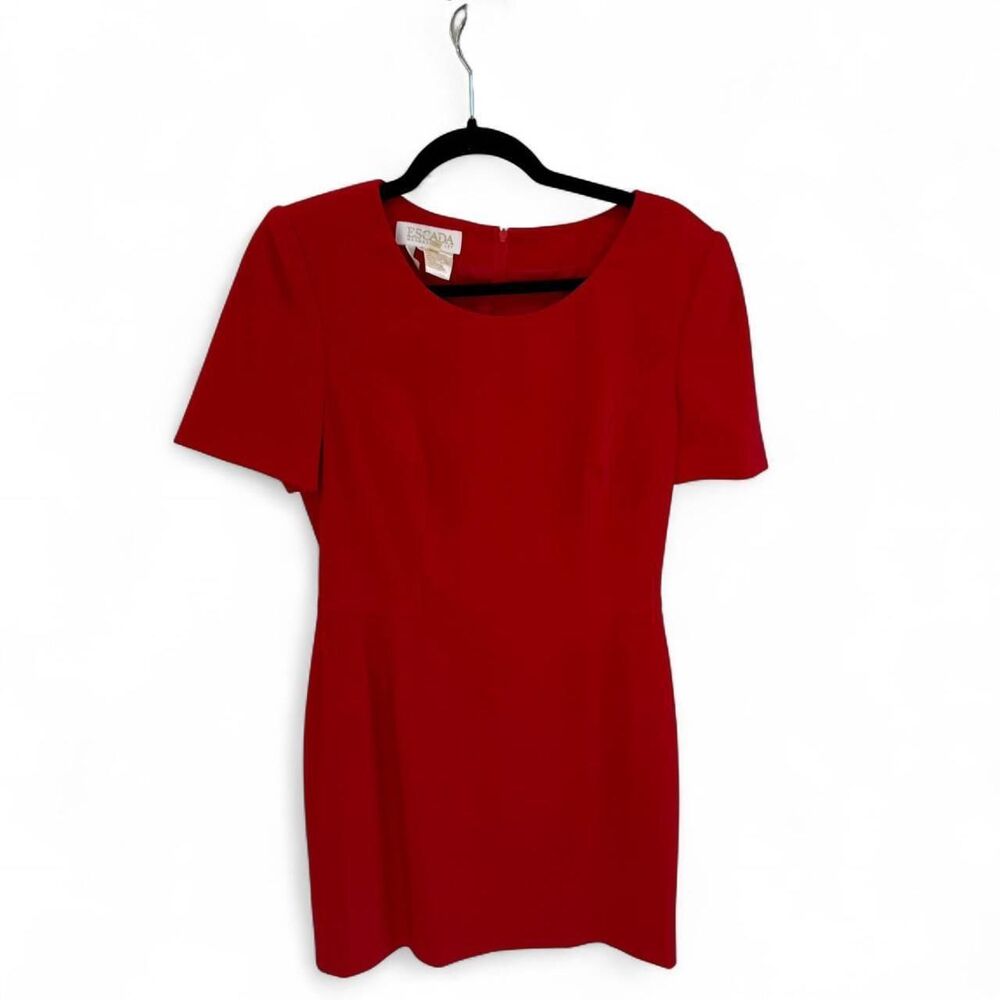 Escada red vintage mini dress, fits S/M